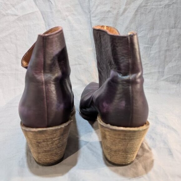 Veracruz Purple Pointed Toe Heel Ankle Boots Size 41 - Picture 5 of 10